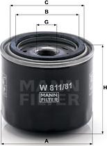 Mann-Filter W 811/81 - Масляный фильтр parts5.com