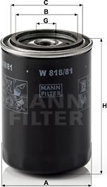 Mann-Filter W 818/81 - Масляный фильтр parts5.com