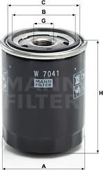 Mann-Filter W 7041 - Oil Filter parts5.com