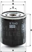 Mann-Filter W 7043 - Filtro de aceite parts5.com