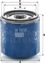 Mann-Filter W 7056 - Filtro de aceite parts5.com