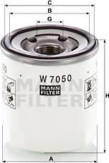 Mann-Filter W 7050 - Масляный фильтр parts5.com