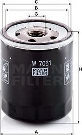 Mann-Filter W 7061 - Масляный фильтр parts5.com