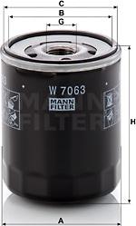 Mann-Filter W 7063 - Filtro de aceite parts5.com