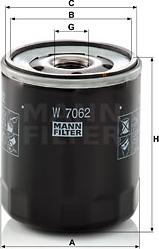 Mann-Filter W 7062 - Масляный фильтр parts5.com