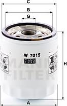 Mann-Filter W 7015 - Масляный фильтр parts5.com