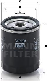 Mann-Filter W 7020 - Масляный фильтр parts5.com