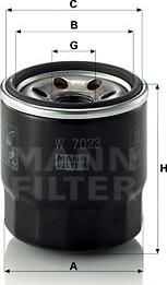 Mann-Filter W 7023 - Масляный фильтр parts5.com