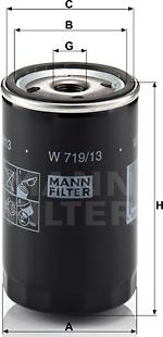 Mann-Filter W 719/13 - Масляный фильтр parts5.com