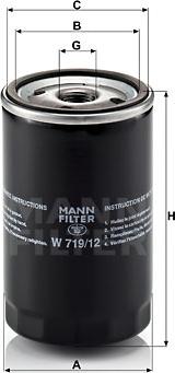 Mann-Filter W 719/12 - Масляный фильтр parts5.com