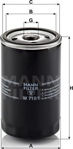 Mann-Filter W 719/1 - Масляный фильтр parts5.com