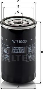 Mann-Filter W 719/36 - Масляный фильтр parts5.com