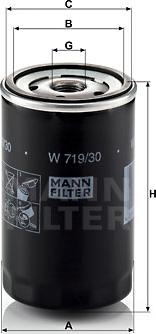 Mann-Filter W 719/30 - Масляный фильтр parts5.com