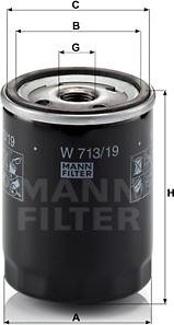 Mann-Filter W 713/19 - Масляный фильтр parts5.com