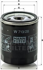 Mann-Filter W 713/28 - Масляный фильтр parts5.com