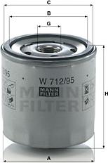 Mann-Filter W 712/95 - Масляный фильтр parts5.com