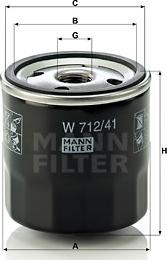 Mann-Filter W 712/41 - Масляный фильтр parts5.com