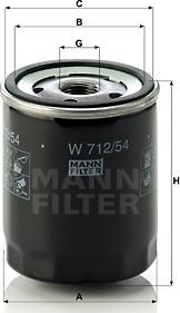 Mann-Filter W 712/54 - Масляный фильтр parts5.com