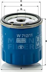 Mann-Filter W 712/11 - Масляный фильтр parts5.com