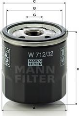 Mann-Filter W 712/32 - Масляный фильтр parts5.com