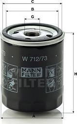 Mann-Filter W 712/73 - Масляный фильтр parts5.com