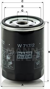 Mann-Filter W 717/2 - Масляный фильтр parts5.com