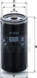 Mann-Filter W 723/3 - Масляный фильтр parts5.com