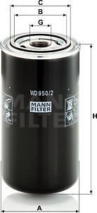 Mann-Filter WD 950/2 - Гидрофильтр, автоматическая коробка передач parts5.com