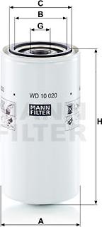 Mann-Filter WD 10 020 - Filter, operating hydraulics parts5.com