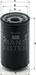 Mann-Filter WD 11 001 - Фильтр, система рабочей гидравлики parts5.com