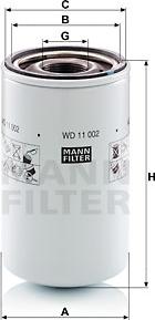 Mann-Filter WD 11 002 - Фильтр, система рабочей гидравлики parts5.com