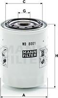 Mann-Filter WD 8001 - Фильтр, система рабочей гидравлики parts5.com