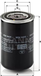 Mann-Filter WDK 940/5 - Filtro combustible parts5.com