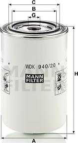 Mann-Filter WDK 940/20 - Топливный фильтр parts5.com