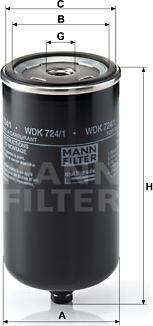 Mann-Filter WDK 724/1 - Filtro combustible parts5.com