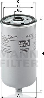 Mann-Filter WDK 725 - Топливный фильтр parts5.com