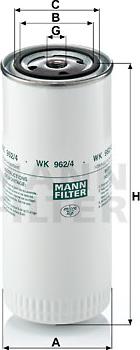 Mann-Filter WK 962/4 - Топливный фильтр parts5.com