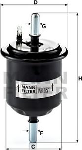 Mann-Filter WK 55/1 - Топливный фильтр parts5.com