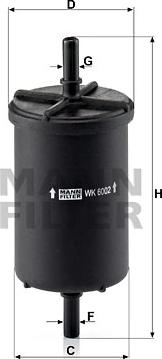 Mann-Filter WK 6002 - Топливный фильтр parts5.com