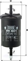 Mann-Filter WK 6031 - Топливный фильтр parts5.com