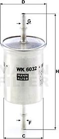 Mann-Filter WK 6032 - Топливный фильтр parts5.com