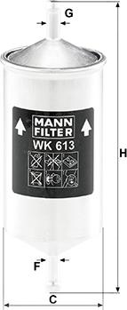 Mann-Filter WK 613 - Топливный фильтр parts5.com