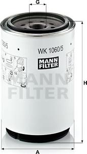 Mann-Filter WK 1060/5 x - Топливный фильтр parts5.com