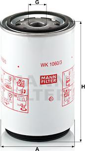 Mann-Filter WK 1060/3 x - Топливный фильтр parts5.com