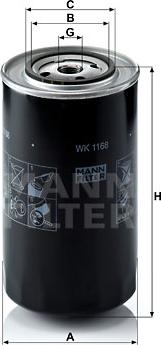 Mann-Filter WK 1168 - Filtro combustible parts5.com