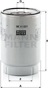 Mann-Filter WK 11 001 x - Топливный фильтр parts5.com