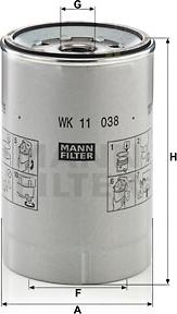Mann-Filter WK 11 038 z - Топливный фильтр parts5.com