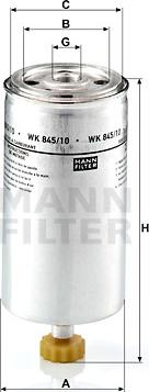 Mann-Filter WK 845/10 - Топливный фильтр parts5.com