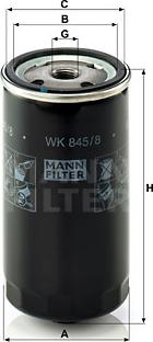 Mann-Filter WK 845/8 - Топливный фильтр parts5.com