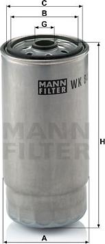 Mann-Filter WK 845/7 - Топливный фильтр parts5.com